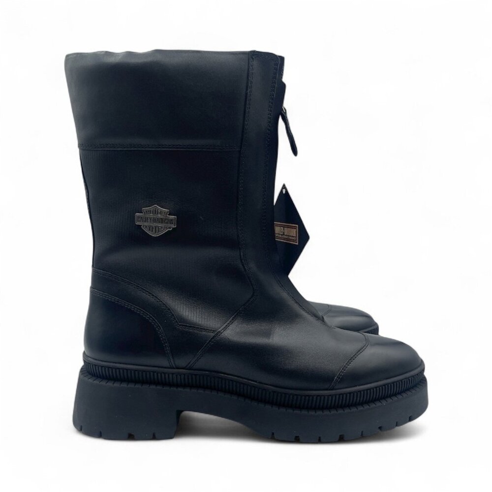 Harley-Davidson Women's Kavan Black 9-Inch Zip-Up Fashion Boots D65003